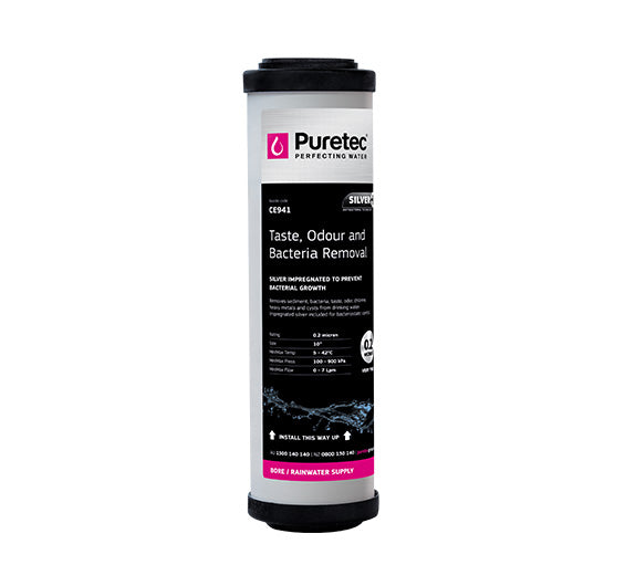 Ceramic Standard Dia 2.5" Cartridge, 10", 0.2Um, Silver Impregnated - PT-CE941