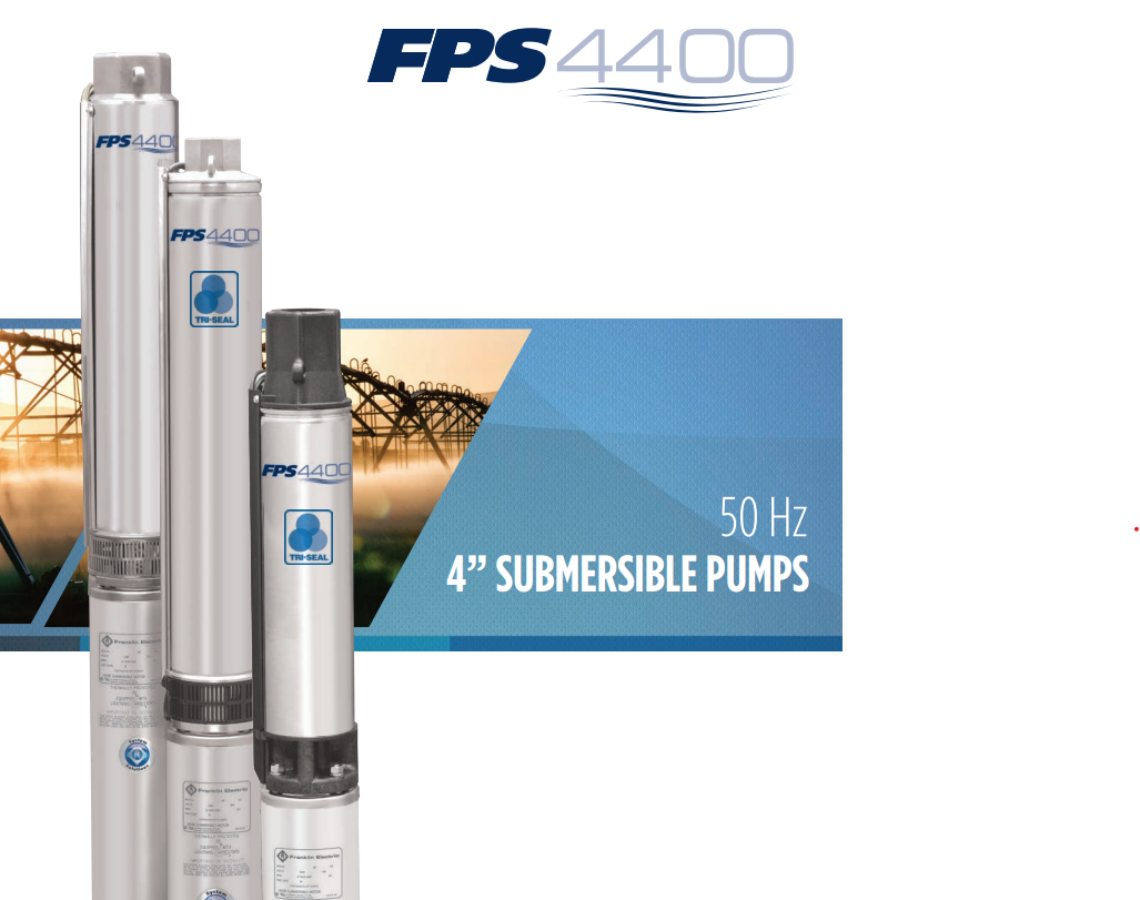 4” FPS 4400 Tri-Seal Submersible PUMP & 3W 1PH MOTOR ASSEMBLY - PMA WITH 1PH CONTROL BOX
