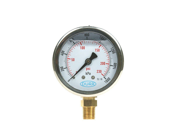 Liquid Fill Pressure Gauge 63mm 0-1000 Kpa