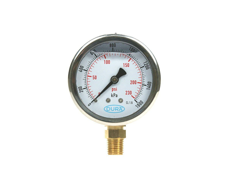 Liquid Fill Pressure Gauge 63mm 0-1000 Kpa