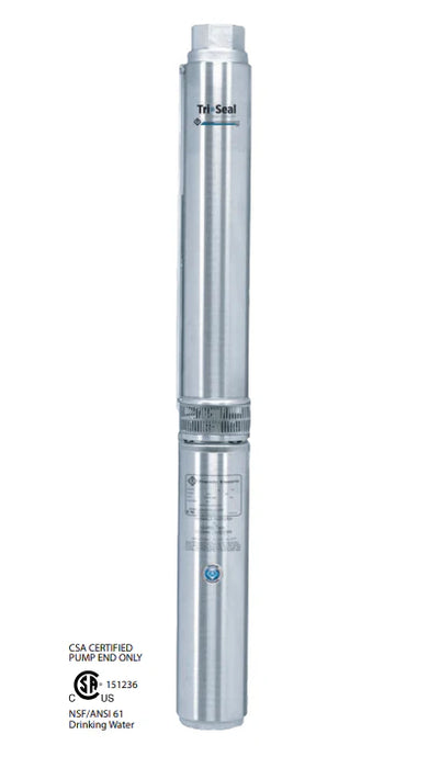 4" FPS 4400 High Capacity Submersible Pump FPS-1A-09TS - 0.37KW - 1.5 m3/h - 25 LPM - 1PH  - 2 Wire