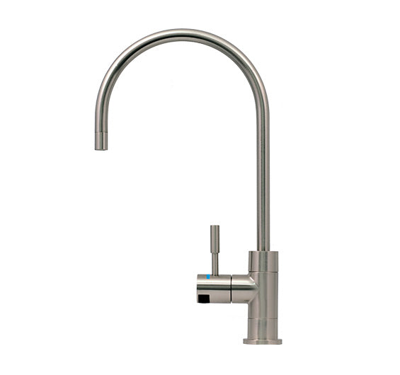 Brushed Nickel Designer Faucet, High Loop, 1/4 Turn, Led