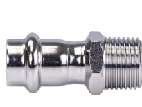 Stainless Steel Press Male Adapter 35mm X 3/4" V 316L Water