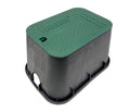 305 X 430 RCT X 310H VALVE BOX W/LID BLACK/GREEN