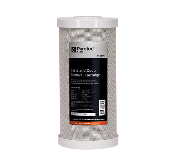 Extruded Carbon Large Diameter Cartridge, 10 Inch, 10Um - PT-EC10LD1