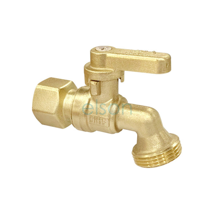 elson BALL HOSE COCK DR BRASS G1/2 FI INLET x G3/4B MI OUTLET 72644