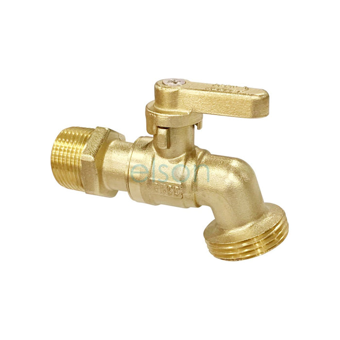 elson BALL HOSE COCK DR BRASS R3/4 INLET x G1B MI OUTLET 72650