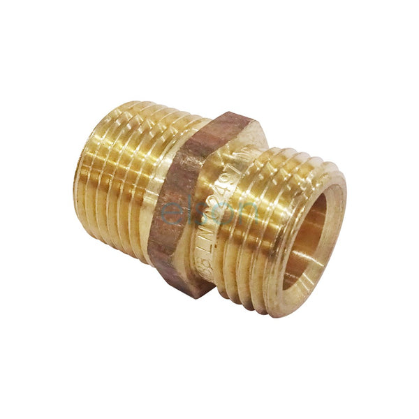 NIPPLE HEXAGON R1/2X15Cn(15mmMI) BRS R THREAD SEAL/OLIVE SEAL