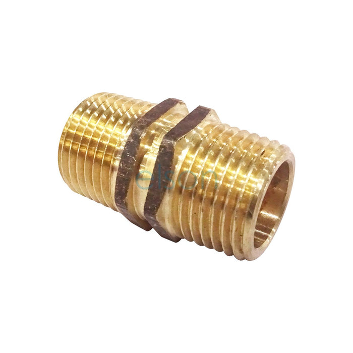 NIPPLE D/HEX R1/2(15mmMI) BRS R THREAD SEAL