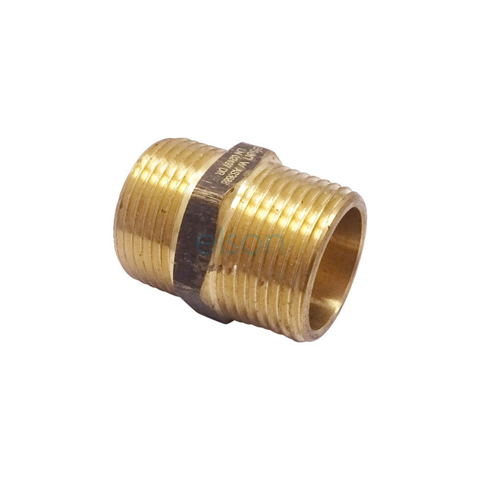 NIPPLE HEX R3/4XG3/4B(20mmMI) BRS R THREAD/24°CONE SEAL