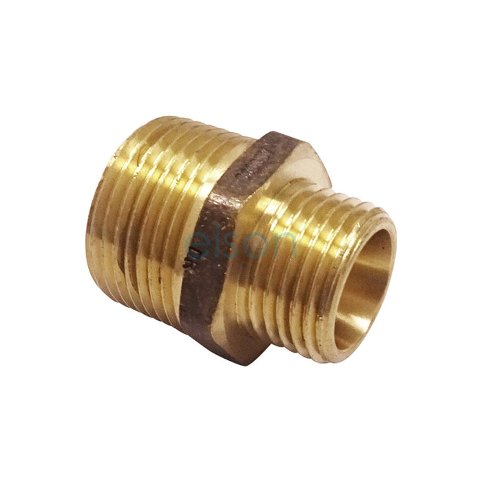 REDUCING NIPPLE HEXAGON BRASS 20mm X 15mm