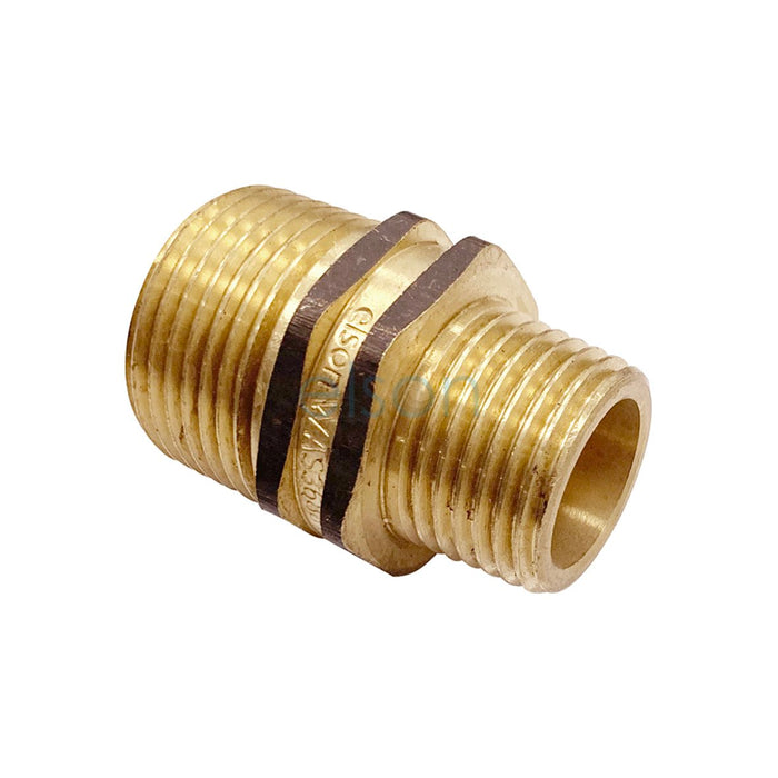 NIPPLE D/HEX R3/4xR1/2 BRS R THREAD SEAL