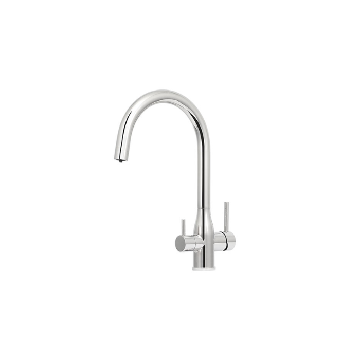 TRIPLA Elite 3-in-1 Gooseneck Mixer Tap - Gunmetal Stainless Steel