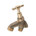 Hose Tap Back Plated T Handle Rough Brass MI 15MM Lead Free