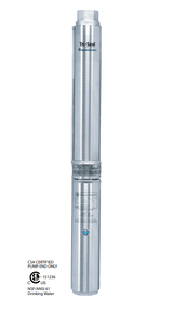 4" FPS 4400 High Capacity Submersible Pump FPS-9A-16 - 2.2KW PSC Motor - 9 m3/h - 150 LPM - PMA WITH 1PH PSC CONTROL BOX