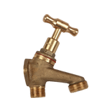 Brass Hose Cock With Back Plate 1/2" Male Thread