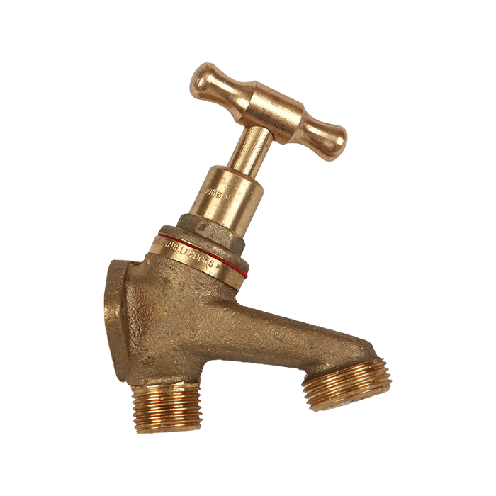 Brass Hose Cock With Back Plate 1/2" Male Thread