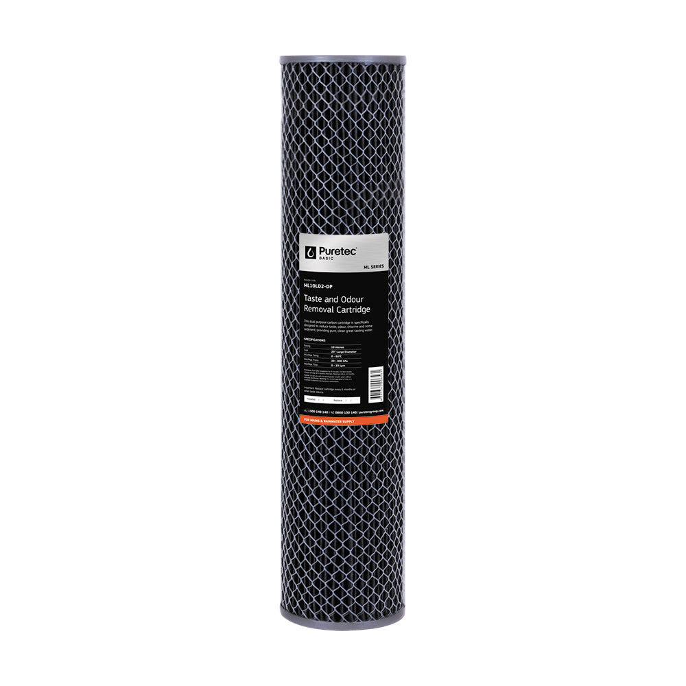 Multi Purpose Carbon Large Dia 4.5" Cartridge, 20", 10Um