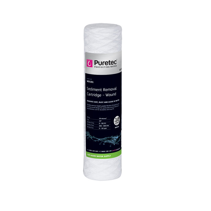 Wound Standard Dia 2.5" Cartridge, 10 Inch, 10Um