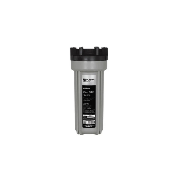Standard Dia 10" Filter Housing, 3/4" Conn, Button Relief - PT-HD1020-B