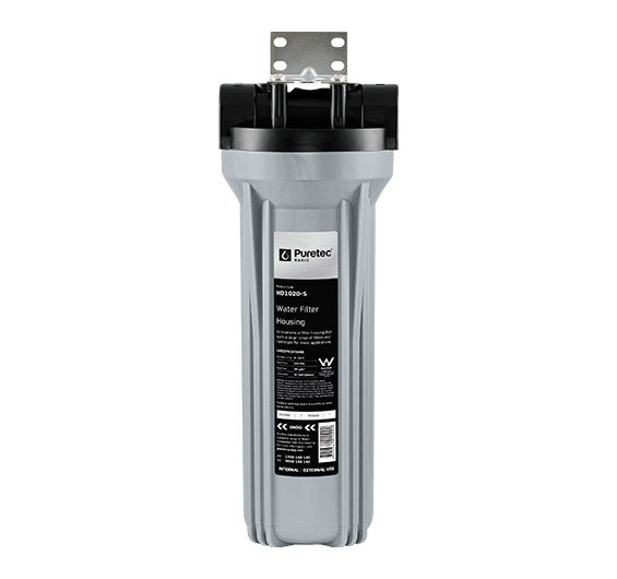 Filter Housing Kit, Silver W/ Black Head 10 Inch , 3/4 Connection - Pr - PT-HD1020-BK
