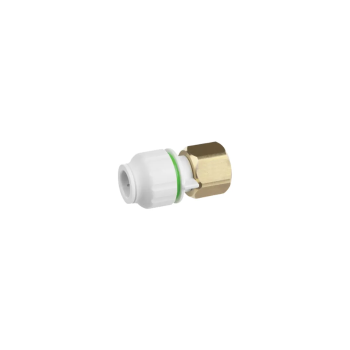Kwiklock Tap Connector, Brass Nut, Straight 12Mmt X 1/2Bspf - PT-KLTA1207MB
