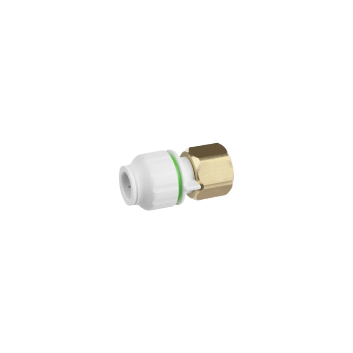 Kwiklock Tap Connector, Brass Nut, Straight 12Mmt X 1/2Bspf