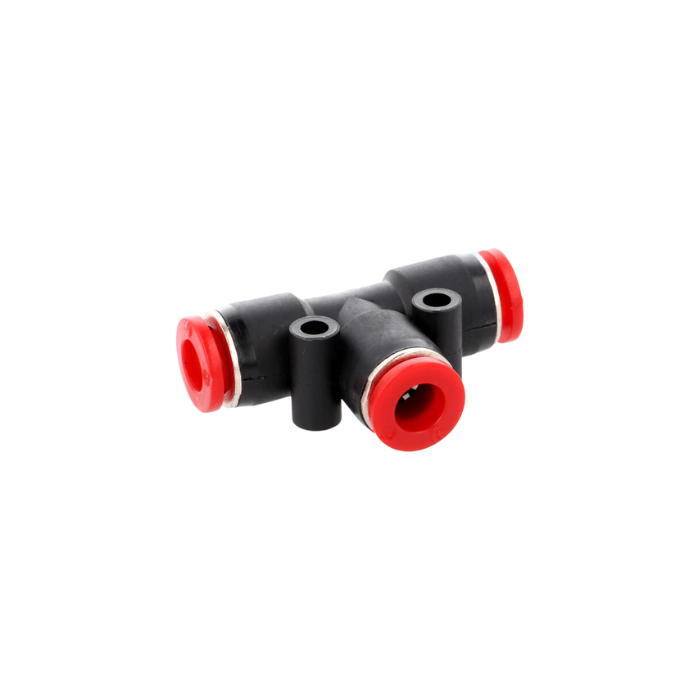 Red. Tee Connector 3/8T X 3/8T X 1/4T Branch