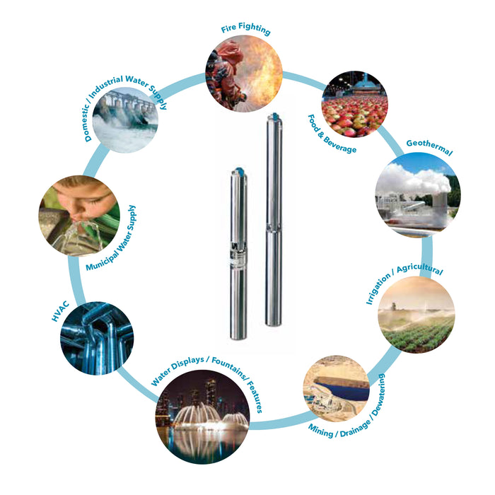 Lowara e-GS 16GS22 4” Borehole Pump – 2.2 kW Three-Phase