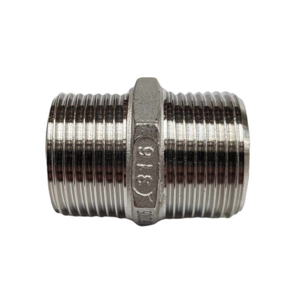 25 Stainless Steel Hex Nipples