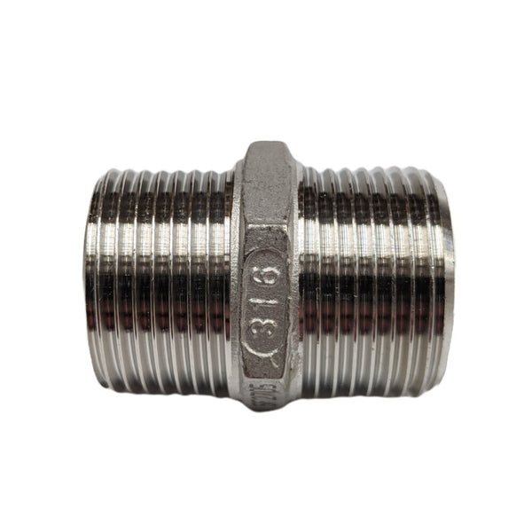 25 Stainless Steel Hex Nipples