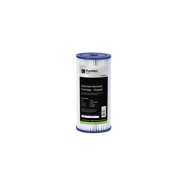 Pleated Large Diameter 4.5" Cartridge, 10", 1Um Cyst Reduction - PT-PP01LD1
