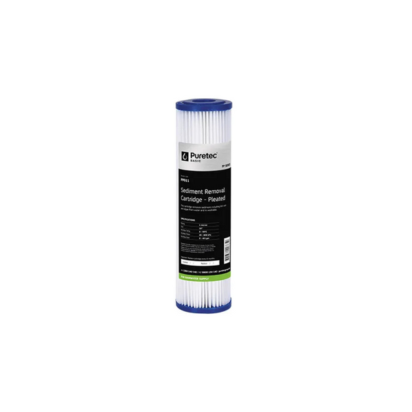 Pleated Standard Dia 2.5" Cartridge, 10", 10Um - PT-PP101