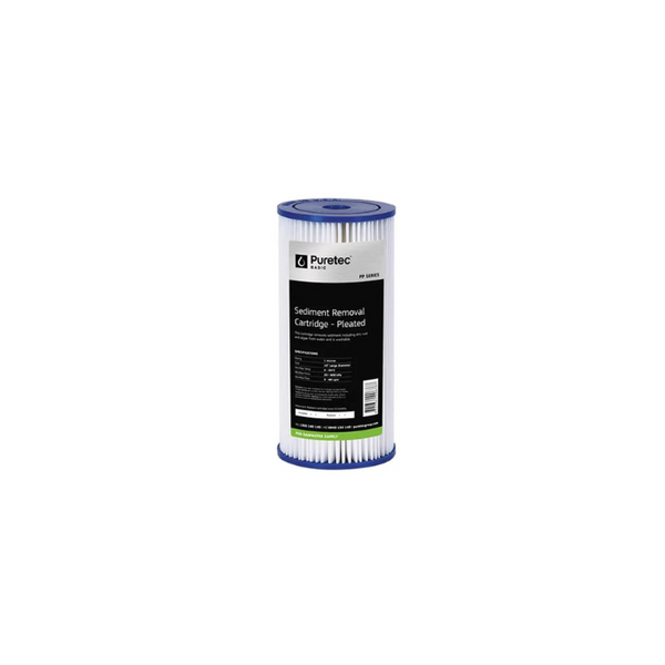 Pleated Large Diameter 4.5" Cartridge, 20", 10Um - PT-PP10LD2