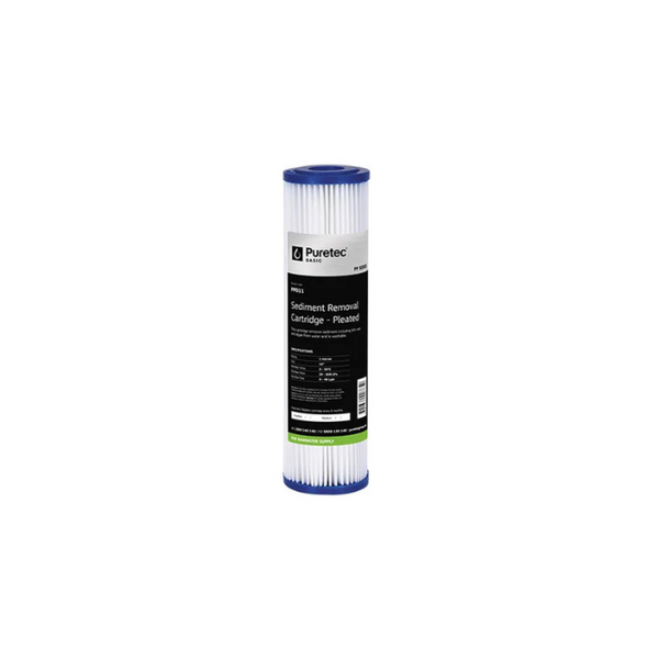 Pleated Standard Dia 2.5" Cartridge, 10", 20Um - PT-PP201