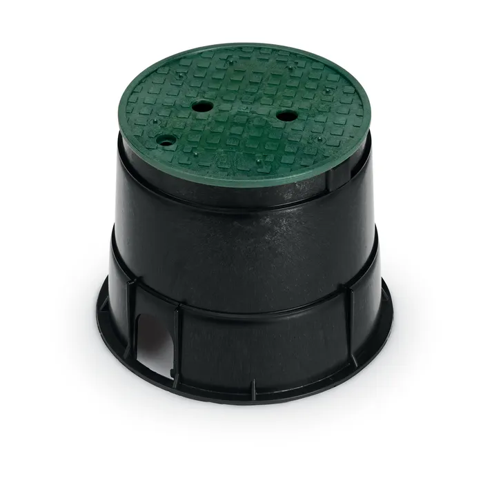 10" Round Pvb Valve Box With Green Lid