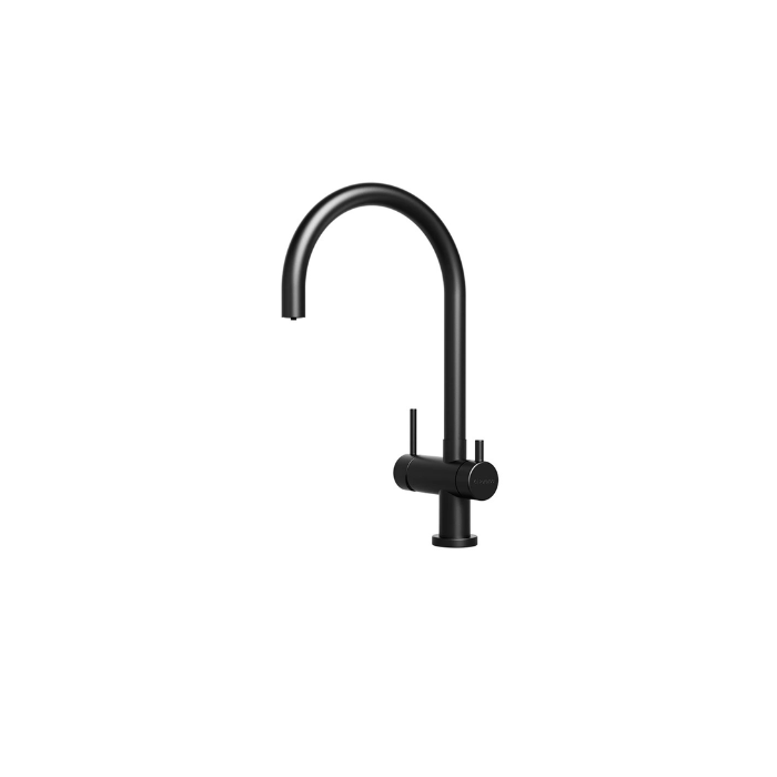 Tripla Premium Black Gooseneck 3-way Faucet