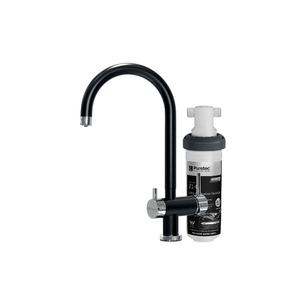 Quicktwist System With Bl1 Black & Chrome Mixer Tap - PT-Z1-BL1